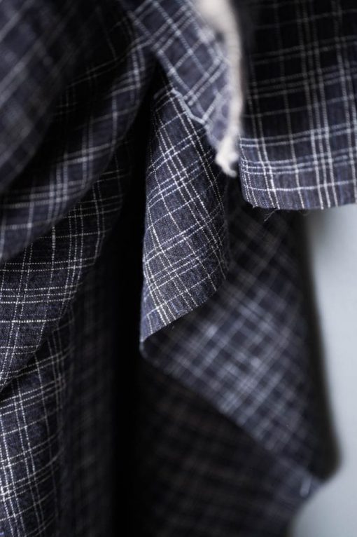 Leinen Wobble Navy Check