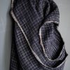 Leinen Wobble Navy Check