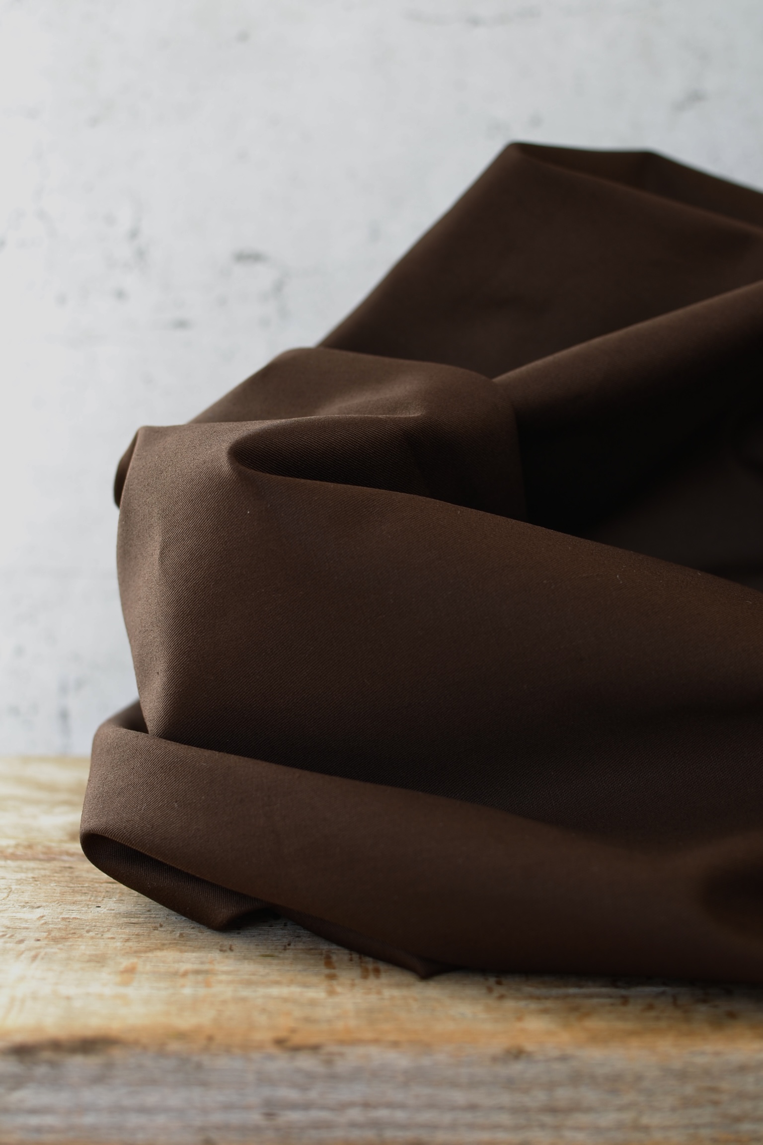 Trench Coat Stoff aus Italien schokobraun