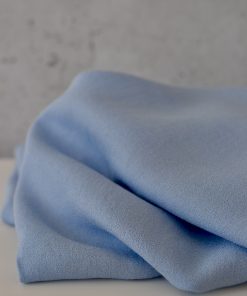 Wolle Viskose Kreideblau