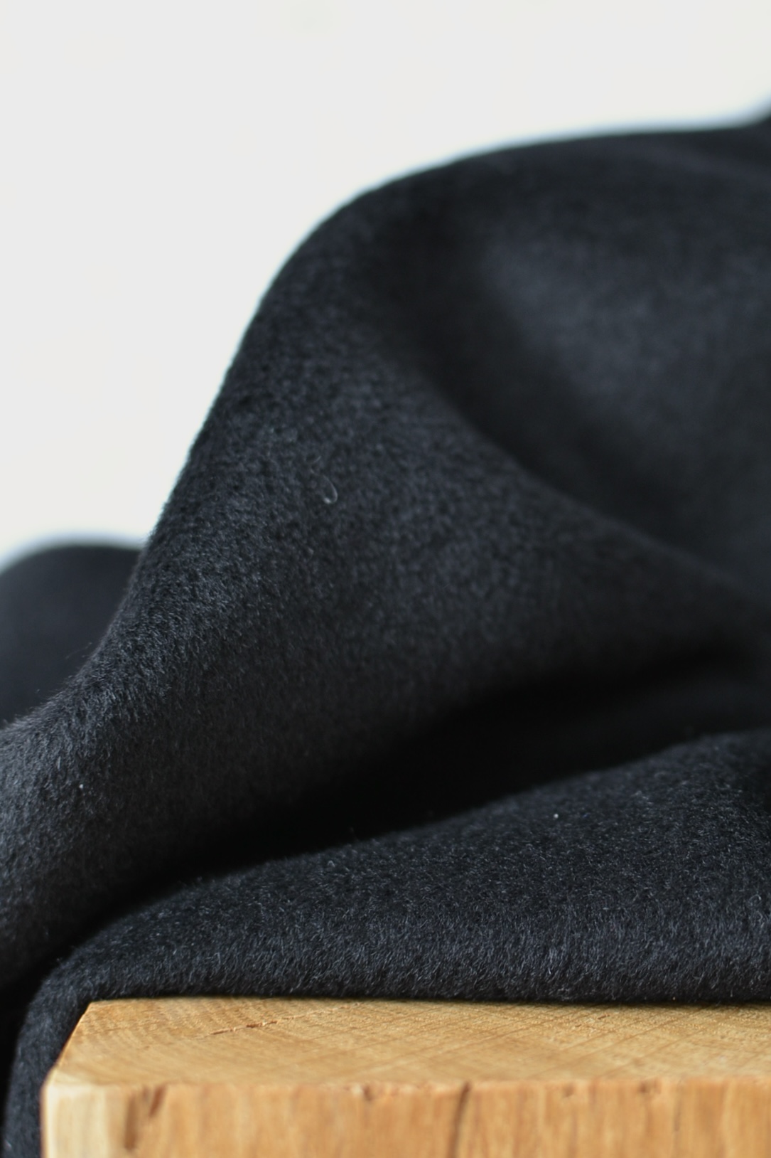 Mantelstoff Alpaka Schurwolle schwarz