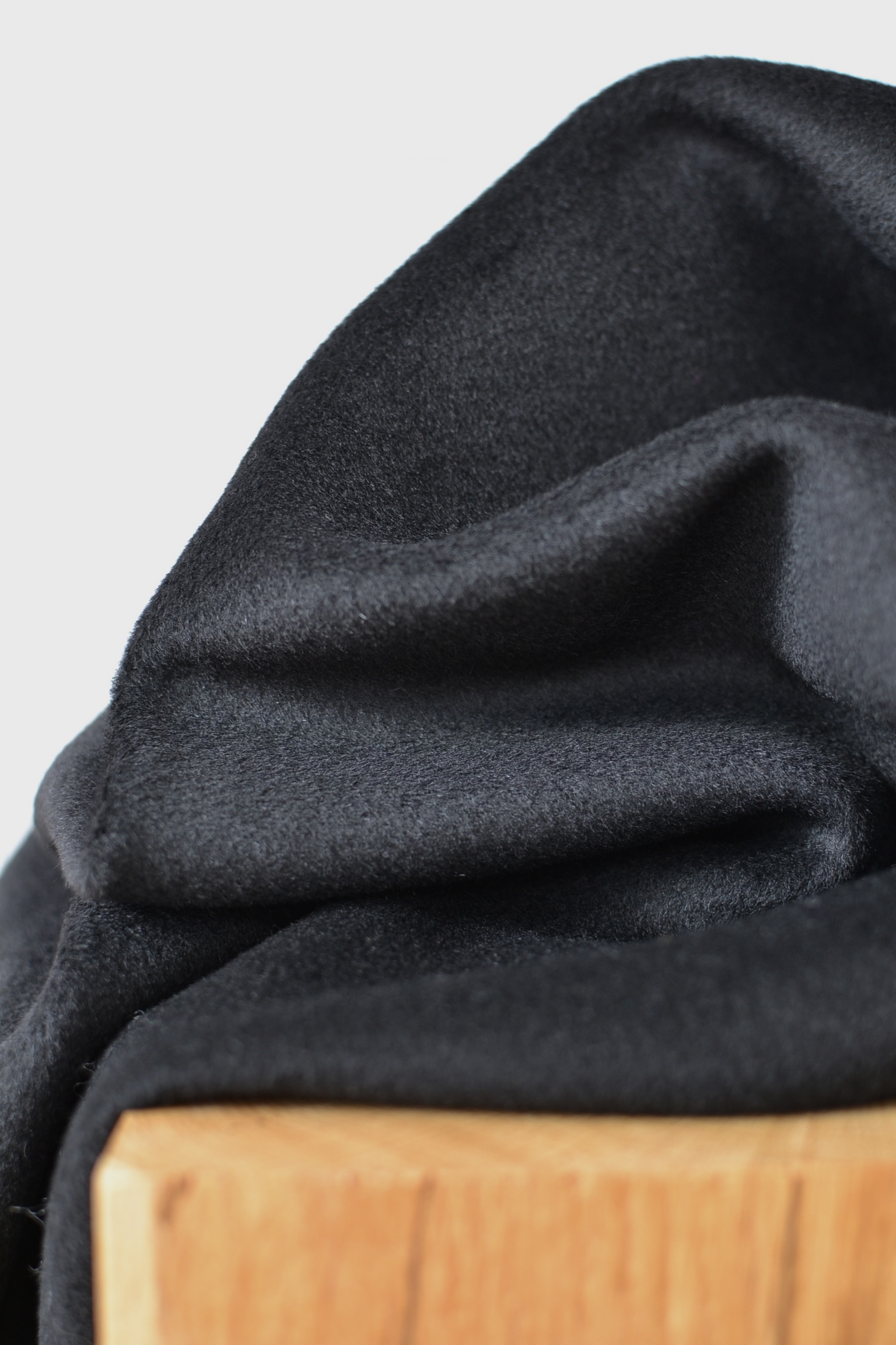 Mantelstoff Alpaka Schurwolle schwarz