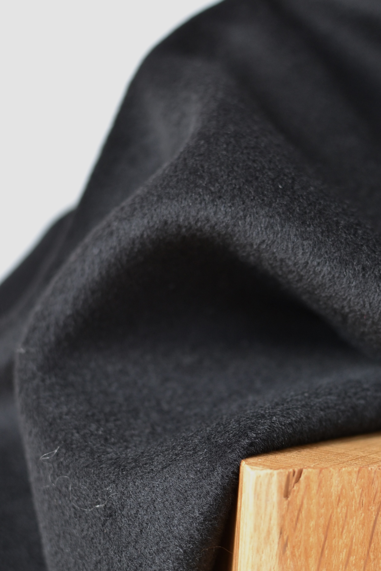 Mantelstoff Alpaka Schurwolle schwarz