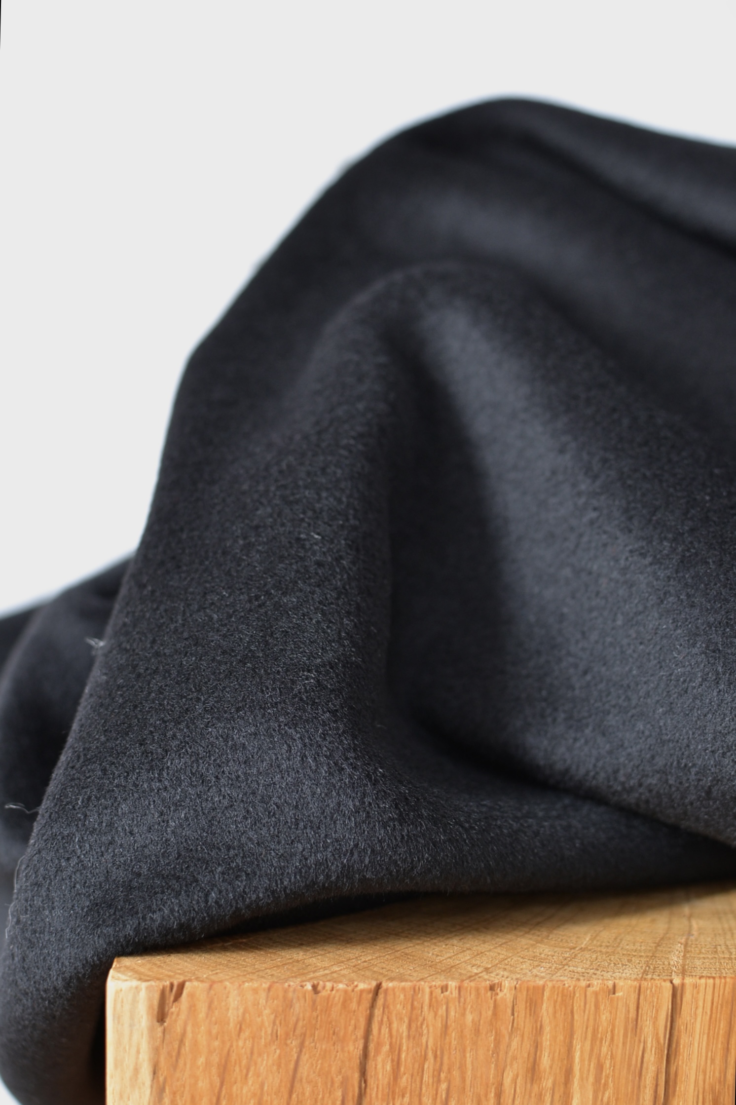 Mantelstoff Alpaka Schurwolle schwarz