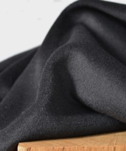 Mantelstoff Alpaka Schurwolle schwarz