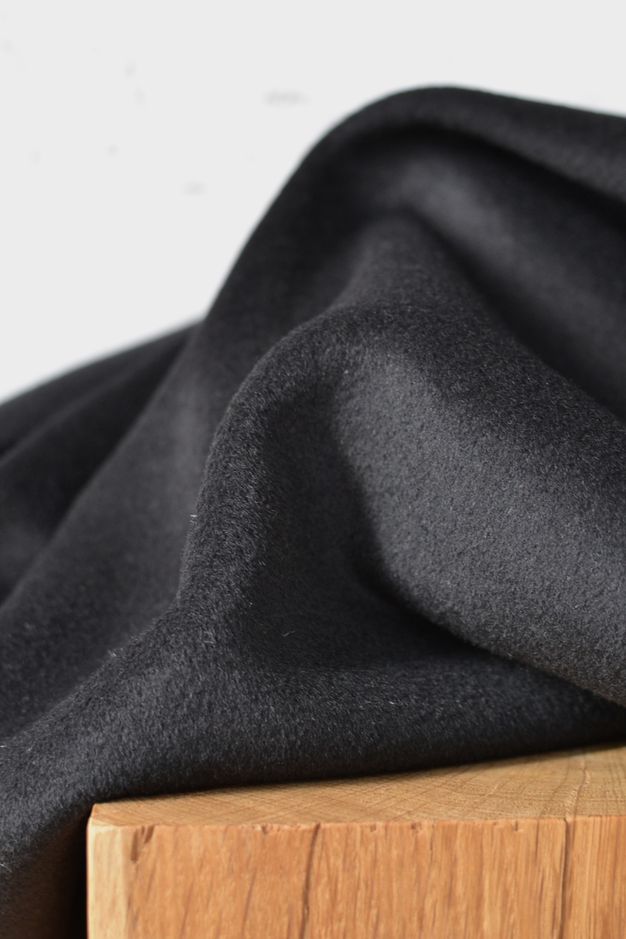 Mantelstoff Alpaka Schurwolle schwarz