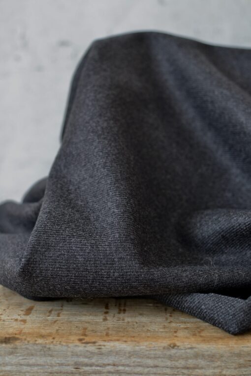Schurwolle Designerstoff Anthrazit