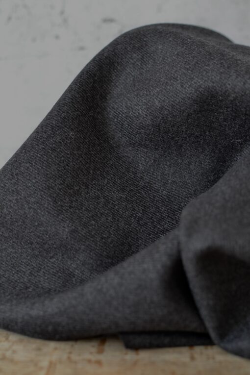 Schurwolle Designerstoff Anthrazit