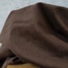 italienischer Cord Stoff Herbstfarbe dunkle Schokolade