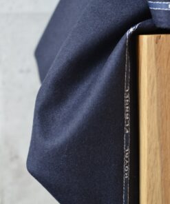 Schurwolle Flanell Blu Designerstoff Italien