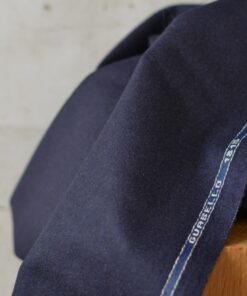 Schurwolle Flanell Blu Designerstoff Italien