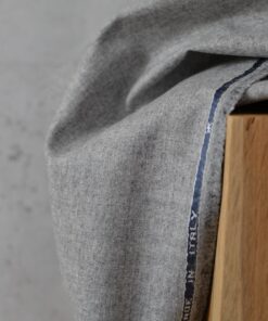 Schurwolle Flanell Grigio Designerstoff Italien