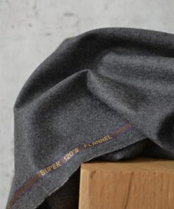 Schurwolle Flanell Scuro Designerstoff Italien