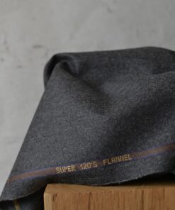Schurwolle Flanell Scuro Designerstoff Italien